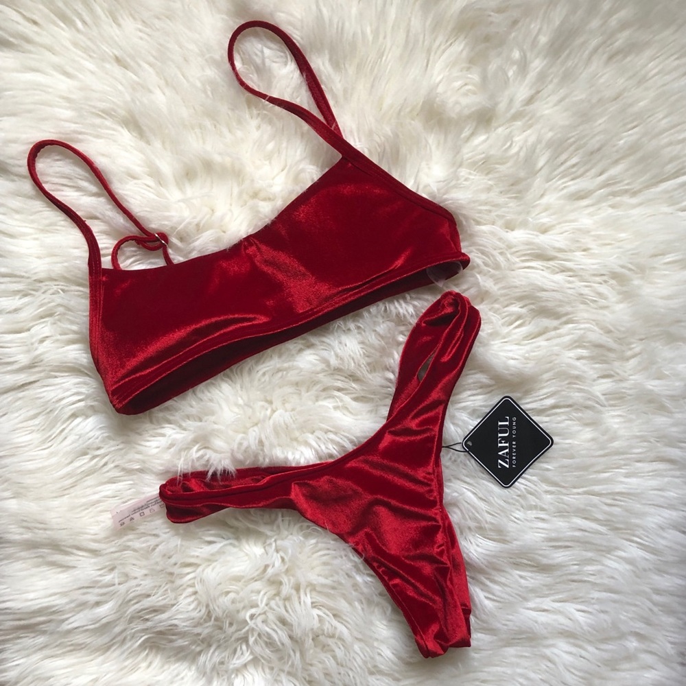 ZAFUL velvet bikini set